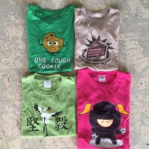 Martial Arts Theme T-Shirts - Set of 4 - S, M, L